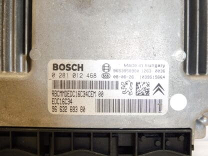 Unidade Bosch EDC16C34 Citroën Xsara Picasso 0281012468 9663268380