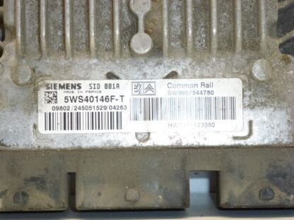 Centralina Siemens SID 801A Citroën Peugeot 9647423380 5WS40146F-T