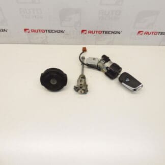 Conjunto de fechaduras e 1 chave Citroën Peugeot 4162KF 1609233980 1606423680