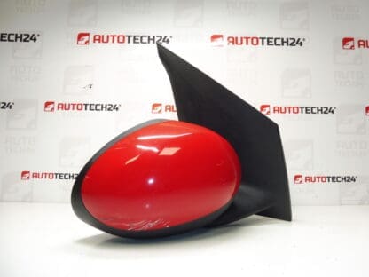 Retrovisor direito vermelho Citroën C1 Peugeot 107 87910-0H010 87910-0H011